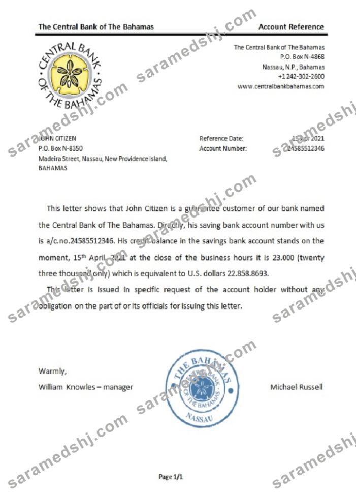 The Bahamas_The central bank of The Bahamas_reference